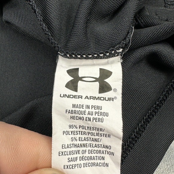 Under Armour Polo Shirt Mens Small Black Wounded Warrior Project Heat Gear Golf - Picture 10 of 11